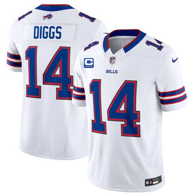 Men & Women & Youth Buffalo Bills #14 Stefon Diggs White 2023 F.U.S.E. With 4-Star C Patch Vapor Untouchable Limited Football Stitched Jersey->buffalo bills->NFL Jersey